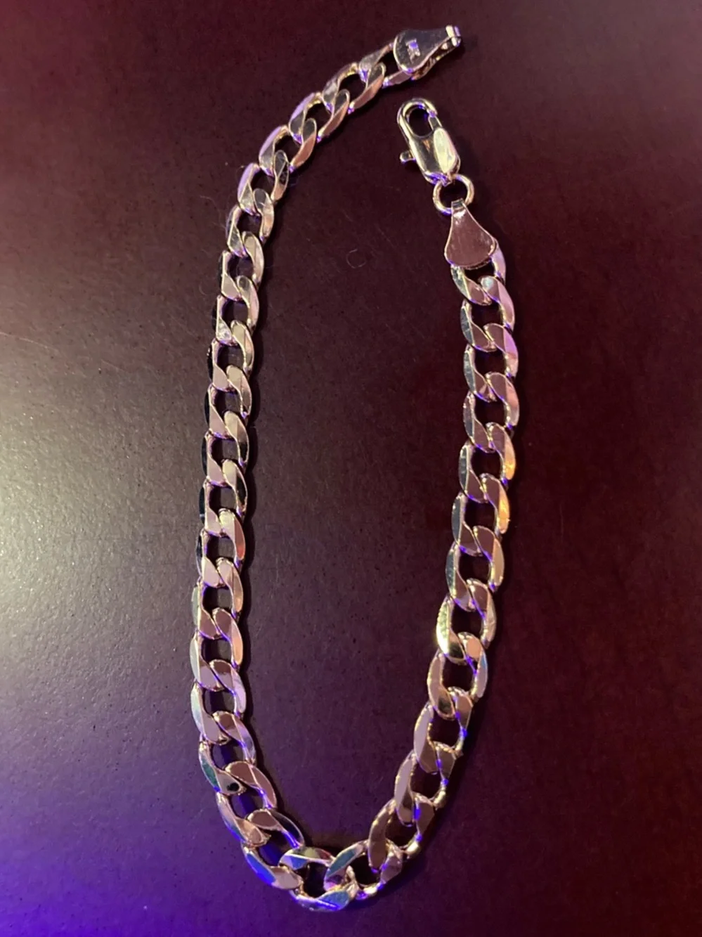 14k gold filled 8” Curb Chain Bracelet for men